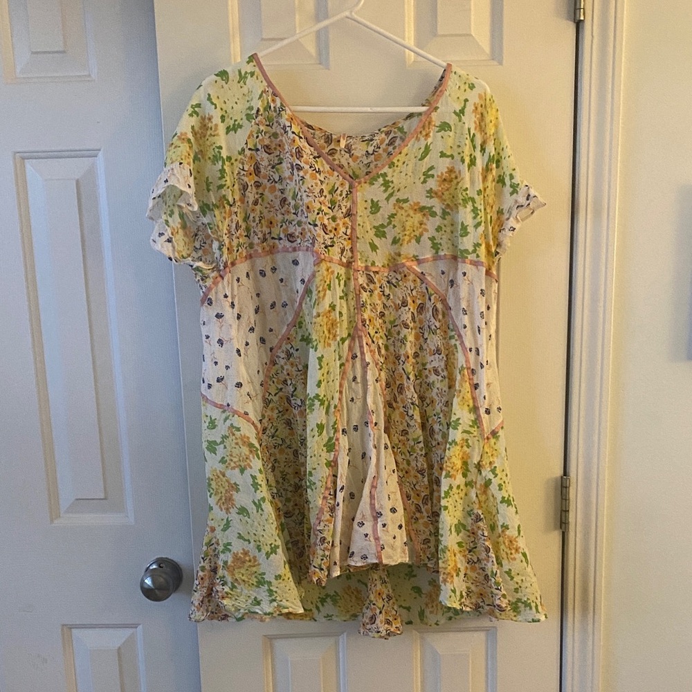 Free People Flowy Floral Mini Dress